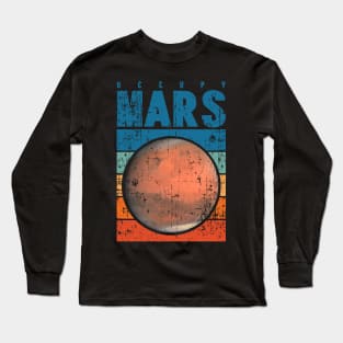 Occupy Mars retro Long Sleeve T-Shirt